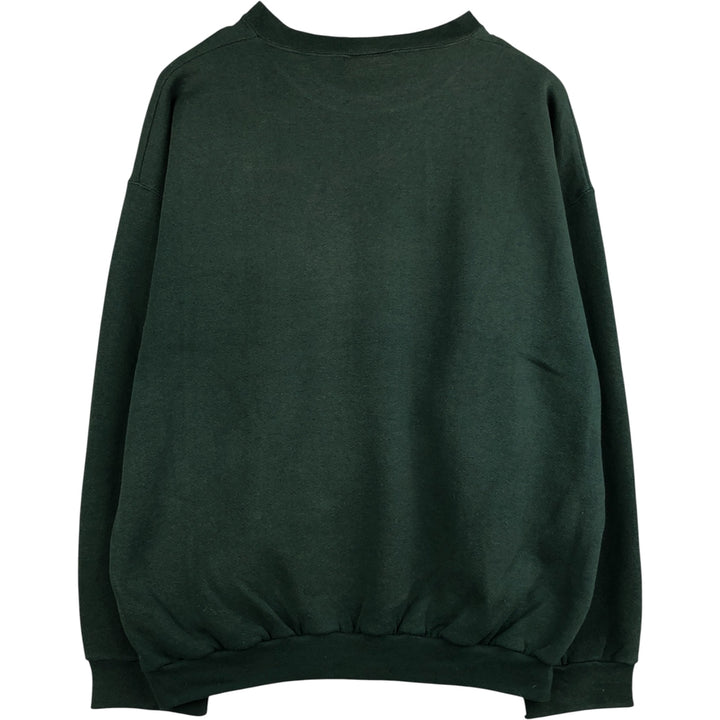 Vintage Fruit of the Loom plain blank sweatshirt, made in the USA, men's size XL. cotton dark green Vintage Second Hand