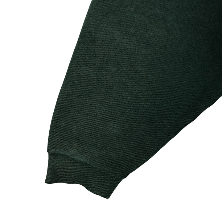 Vintage Fruit of the Loom plain blank sweatshirt, made in the USA, men's size XL. cotton dark green Vintage Second Hand