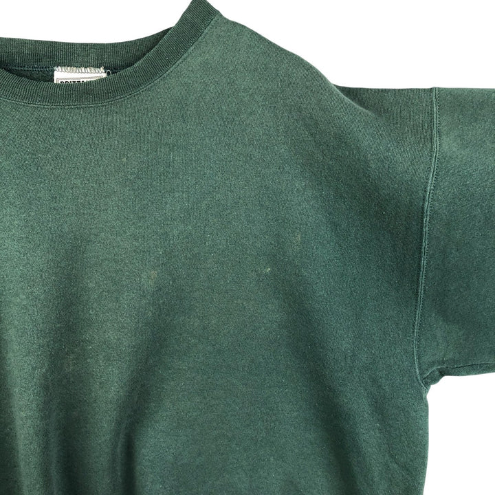 Vintage Fruit of the Loom plain blank sweatshirt, made in the USA, men's size XL. cotton dark green Vintage Second Hand