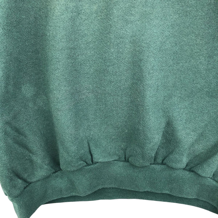 Vintage Fruit of the Loom plain blank sweatshirt, made in the USA, men's size XL. cotton dark green Vintage Second Hand