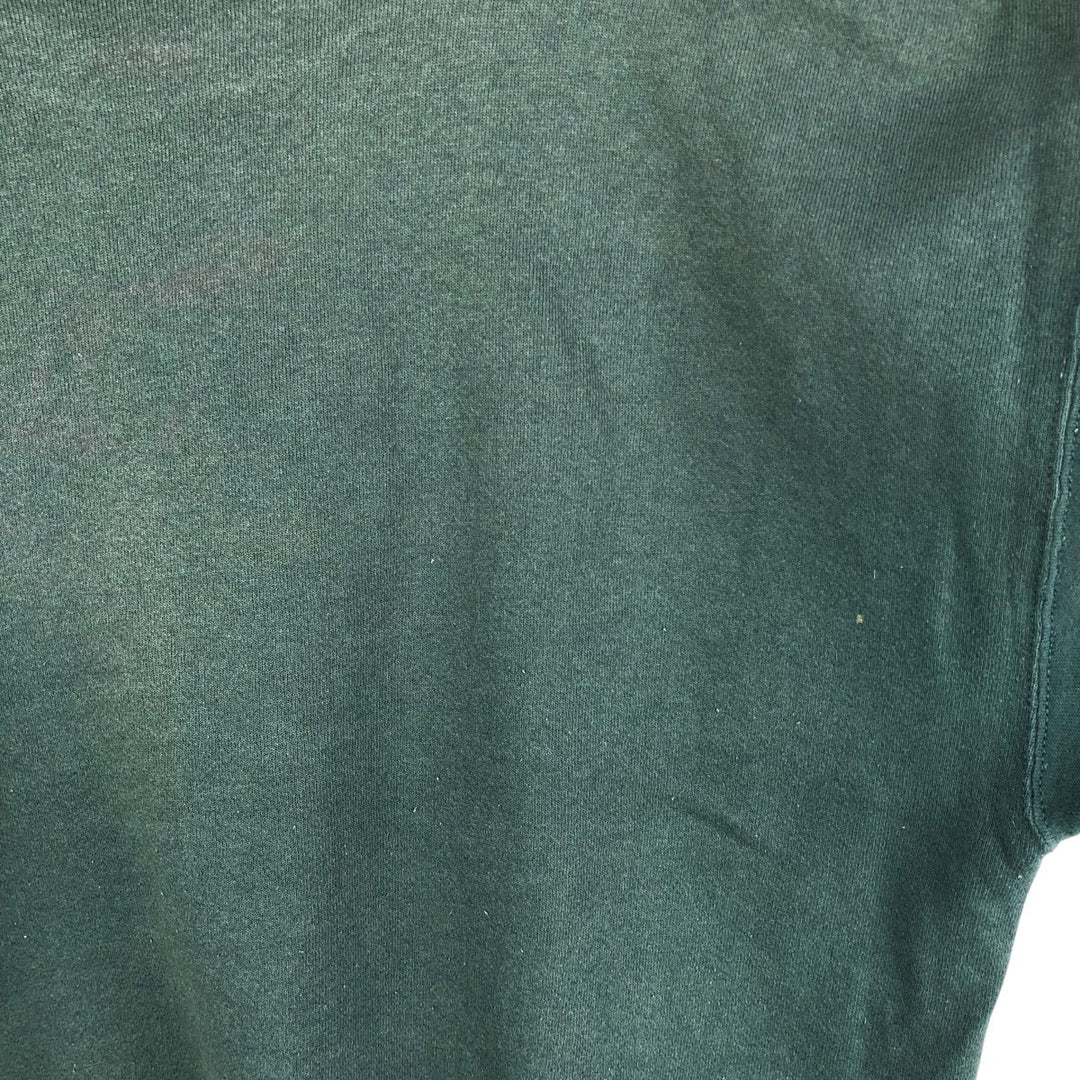 Vintage Fruit of the Loom plain blank sweatshirt, made in the USA, men's size XL. cotton dark green Vintage Second Hand