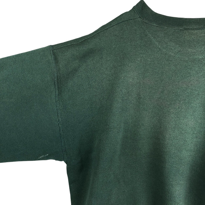 Vintage Fruit of the Loom plain blank sweatshirt, made in the USA, men's size XL. cotton dark green Vintage Second Hand