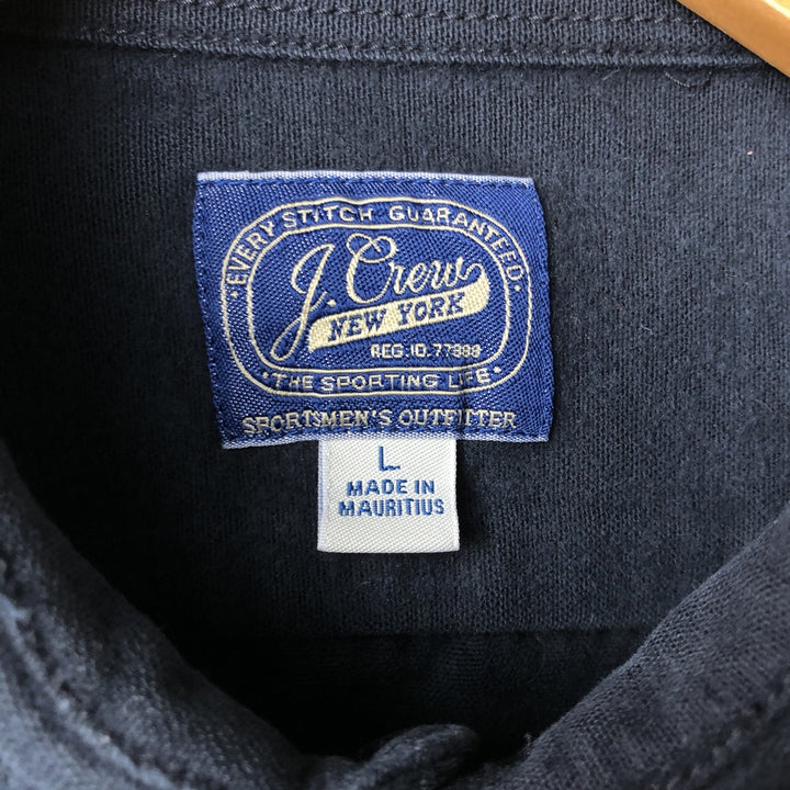 J.Crew Men's Long Sleeve Cotton Shirt, Size L cotton black type Vintage Second Hand