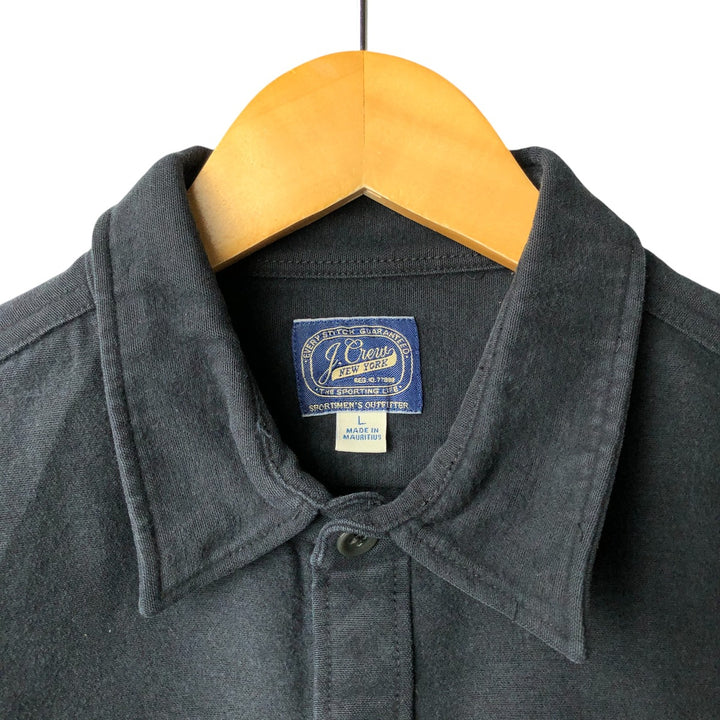 J.Crew Men's Long Sleeve Cotton Shirt, Size L cotton black type Vintage Second Hand