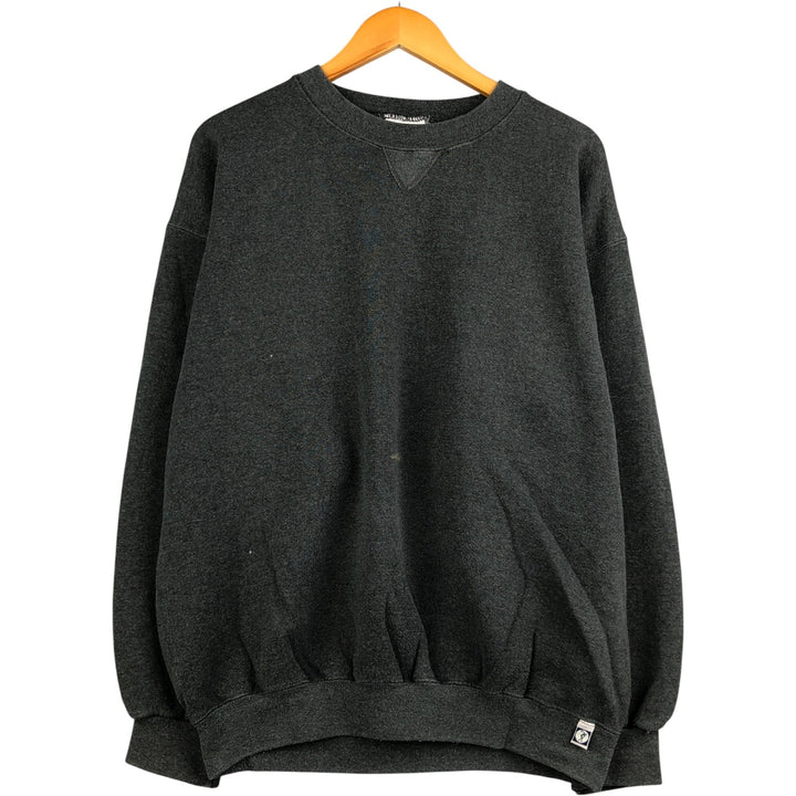 90'S Discus Athletic Solid Color Blank Sweatshirt, Made in USA, Men's Size XL, Vintage cotton Charcoal Vintage Second Hand