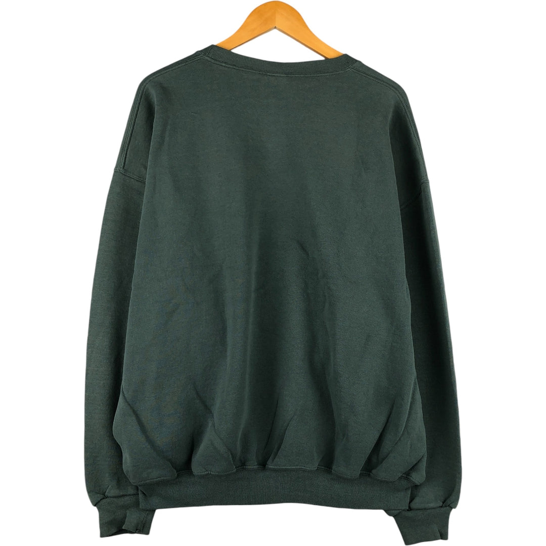Vintage 2000'S Russell Athletic blank sweatshirt, men's size XXL cotton Khaki type sage green Vintage Second Hand