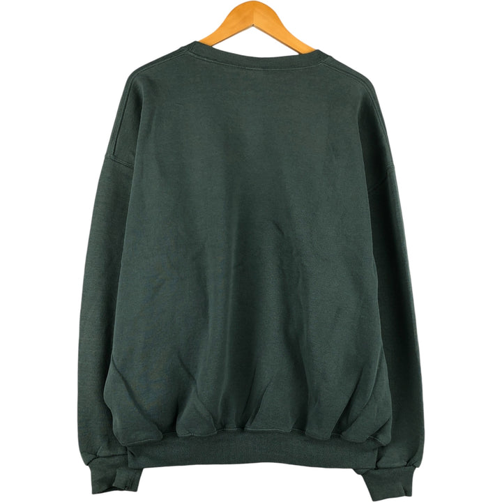 Vintage 2000'S Russell Athletic blank sweatshirt, men's size XXL cotton Khaki type sage green Vintage Second Hand