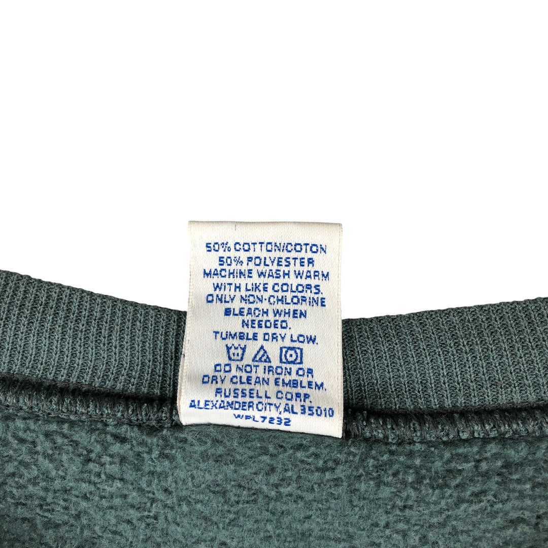 Vintage 2000'S Russell Athletic blank sweatshirt, men's size XXL cotton Khaki type sage green Vintage Second Hand