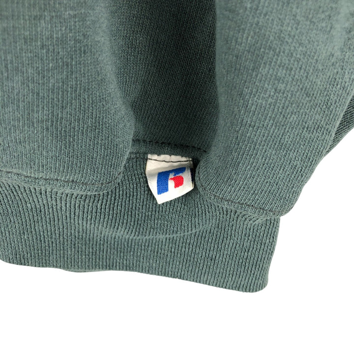 Vintage 2000'S Russell Athletic blank sweatshirt, men's size XXL cotton Khaki type sage green Vintage Second Hand
