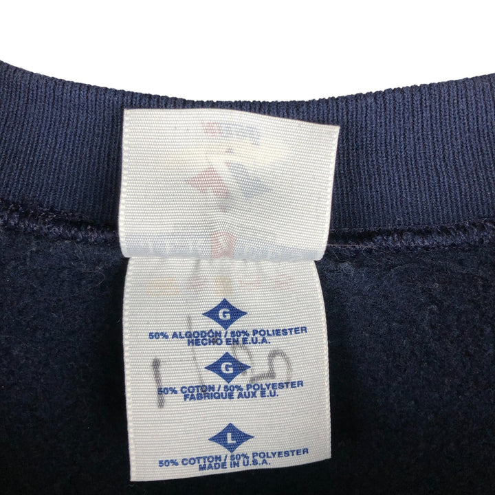 90'S Jerzees Plain Blank Sweatshirt Trainer Made in USA Men's Size L Vintage cotton navy blue type Vintage Second Hand