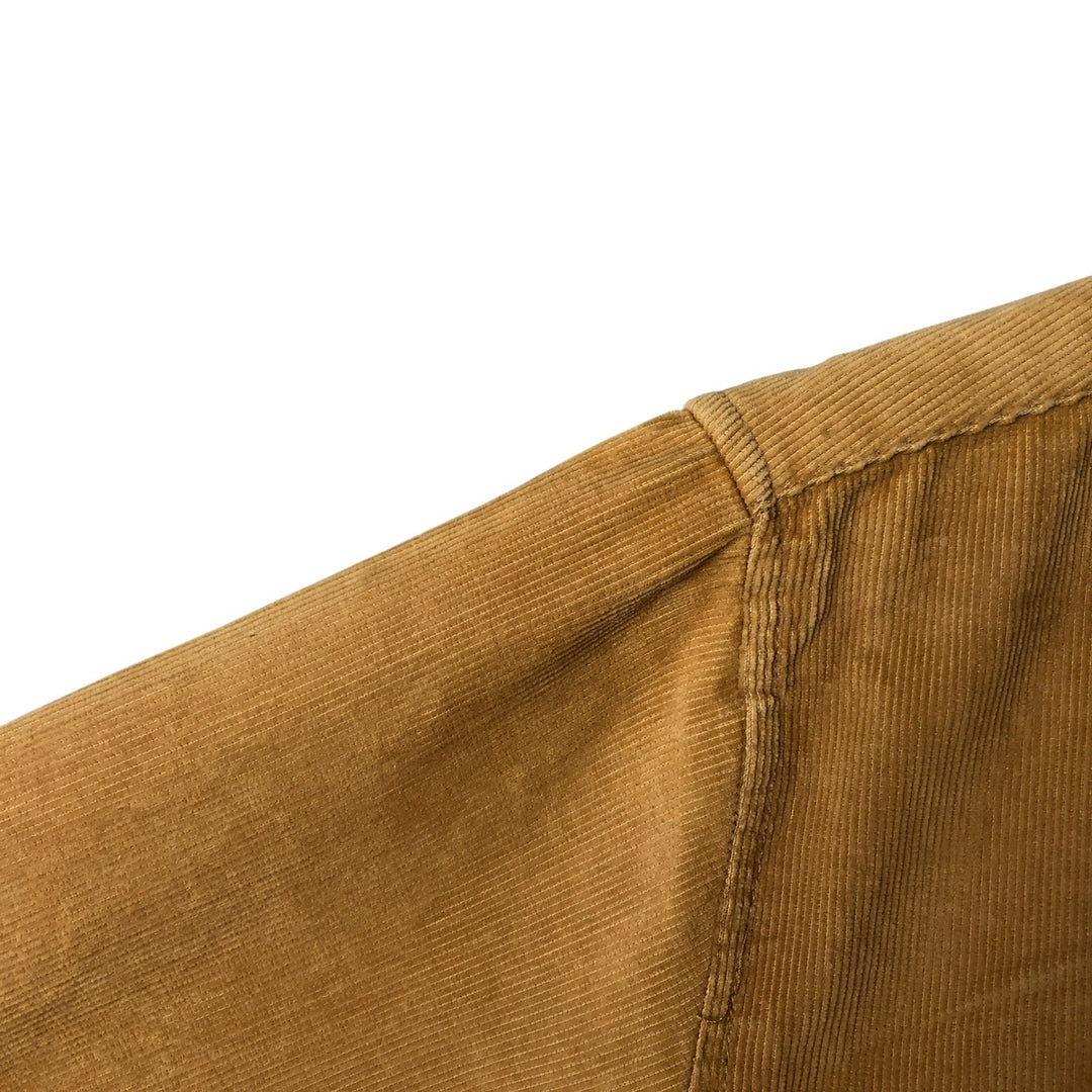 Campus long-sleeved corduroy shirt, men's size M cotton Beige type Vintage Second Hand