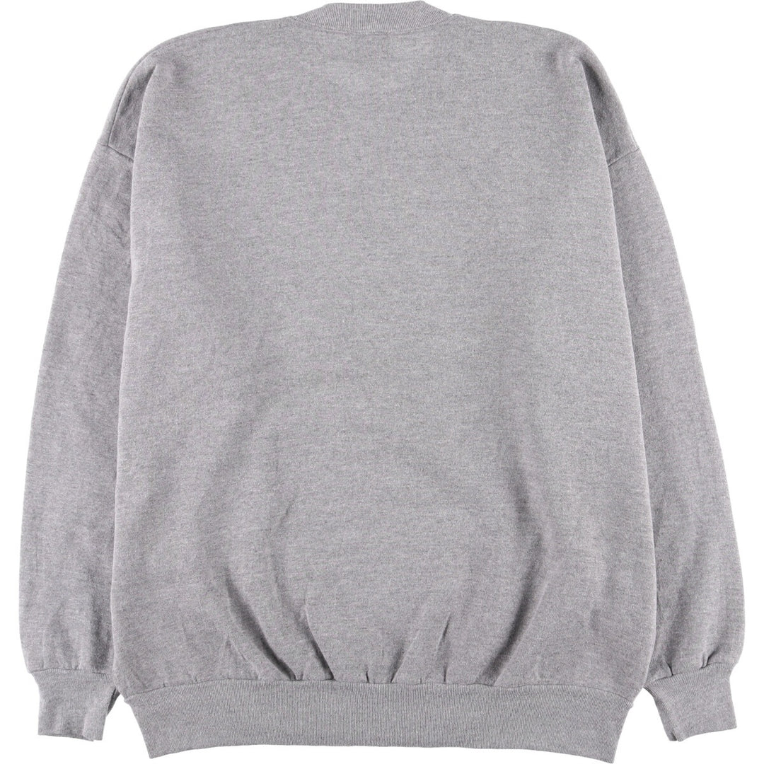 90'S Jerzees Plain Blank Sweatshirt Trainer Made in USA Men's XXL Vintage cotton gray type Vintage Second Hand