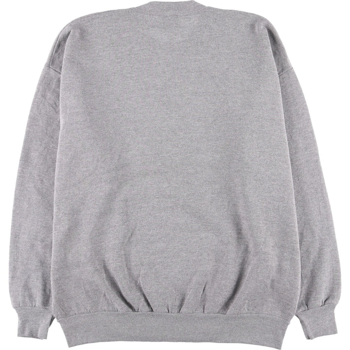 90'S Jerzees Plain Blank Sweatshirt Trainer Made in USA Men's XXL Vintage cotton gray type Vintage Second Hand