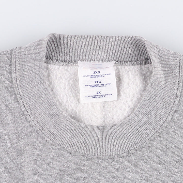 90'S Jerzees Plain Blank Sweatshirt Trainer Made in USA Men's XXL Vintage cotton gray type Vintage Second Hand