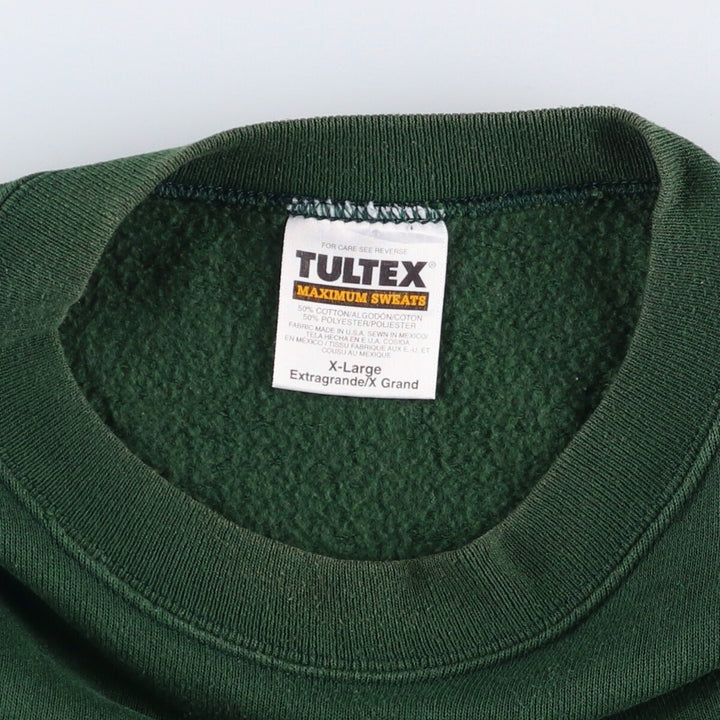 Vintage 90'S Tultex Maximum Sweats, plain, blank sweatshirt, made in the USA, men's size XL. cotton Green type dark green Vintage Second Hand