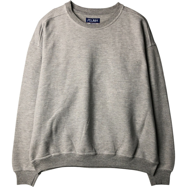 Vintage 90'S Russell PLUMA plain blank sweatshirt, men's size XXL unclear gray type Vintage Second Hand