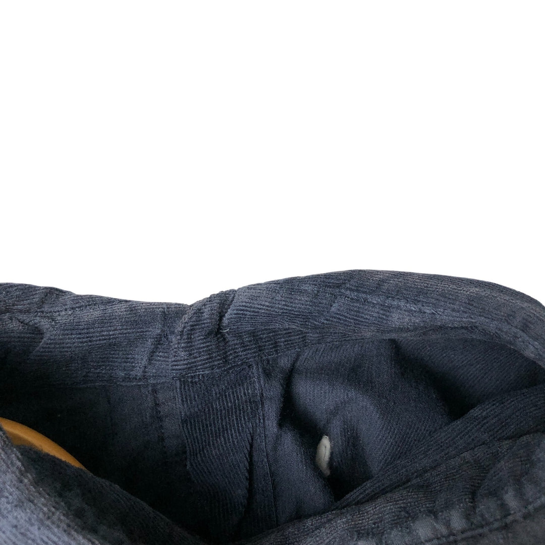 Ralph Lauren Chaps long-sleeved button-down corduroy shirt, men's size L cotton navy blue type Vintage Second Hand