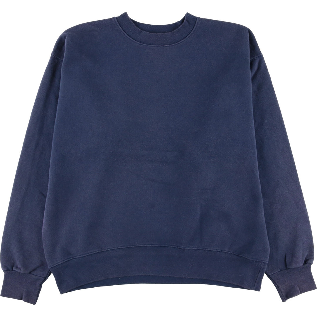 Hanes Ultimate Cotton Solid Color Blank Sweatshirt, Men's Size Large unclear navy blue type Vintage Second Hand