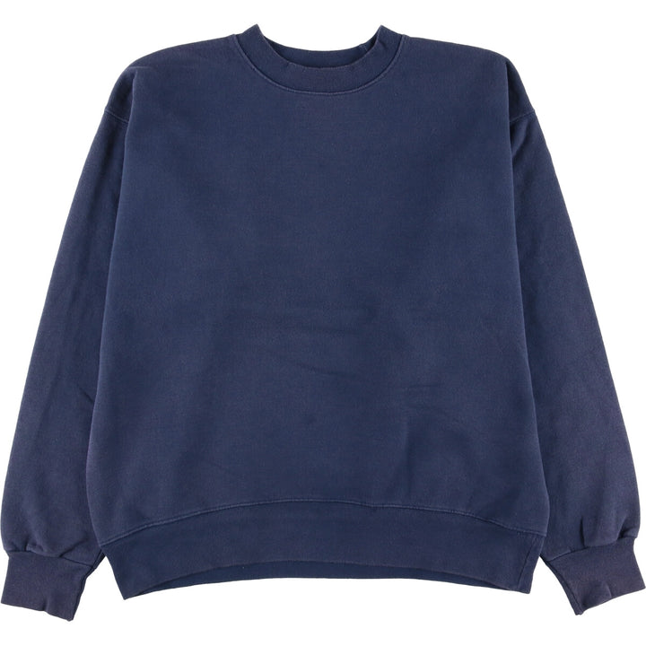 Hanes Ultimate Cotton Solid Color Blank Sweatshirt, Men's Size Large unclear navy blue type Vintage Second Hand