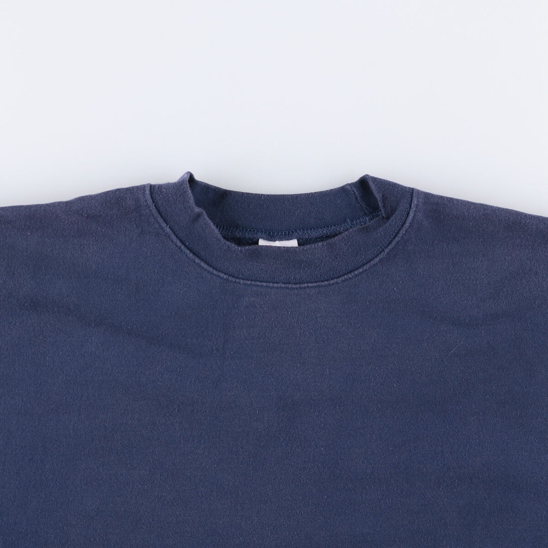 Hanes Ultimate Cotton Solid Color Blank Sweatshirt, Men's Size Large unclear navy blue type Vintage Second Hand