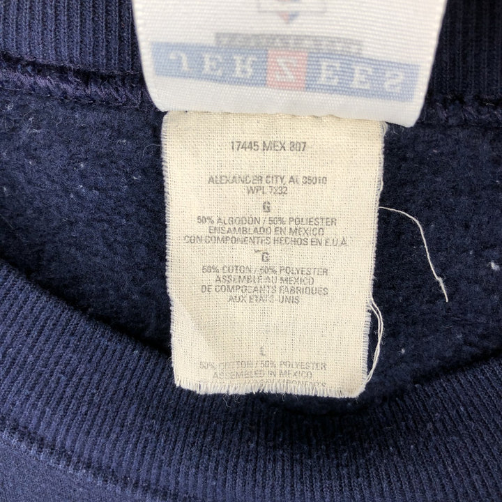 Vintage 90'S Jerzees plain blank sweatshirt, men's size L cotton navy blue type Vintage Second Hand