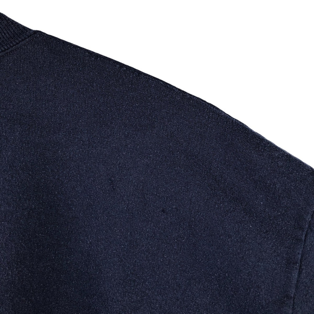 Vintage 90'S Jerzees plain blank sweatshirt, men's size L cotton navy blue type Vintage Second Hand
