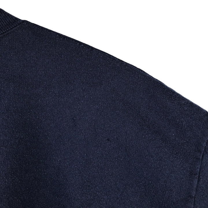 Vintage 90'S Jerzees plain blank sweatshirt, men's size L cotton navy blue type Vintage Second Hand