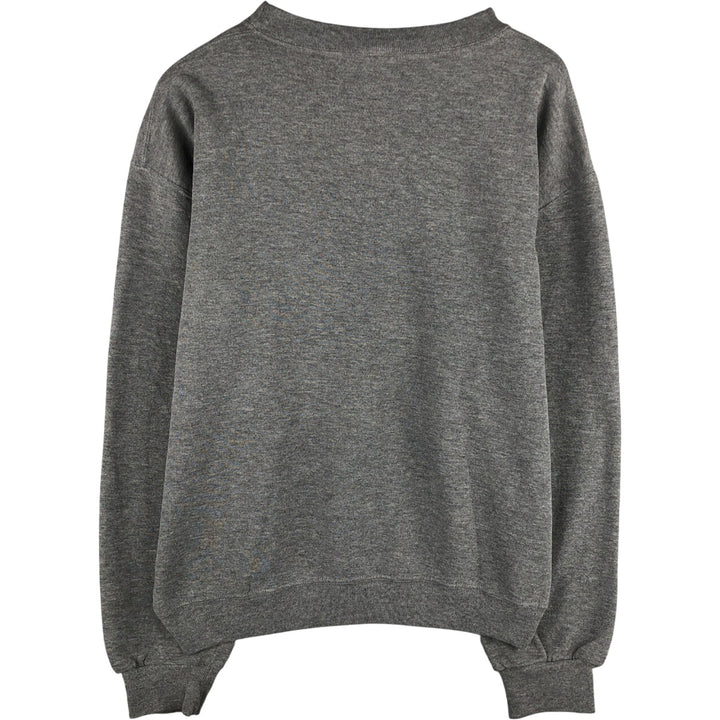 90'S Russell plain blank sweatshirt, men's M size, vintage cotton gray type Vintage Second Hand