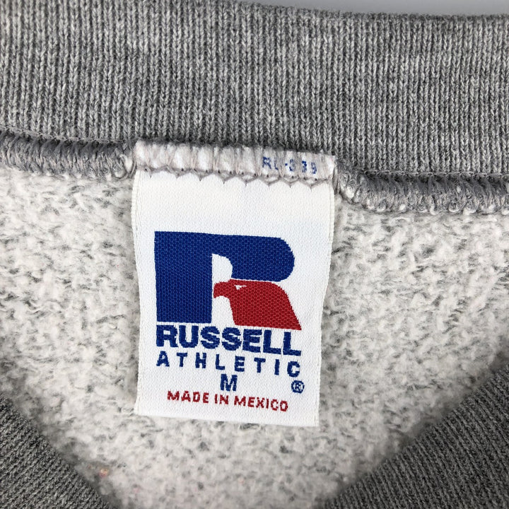 90'S Russell plain blank sweatshirt, men's M size, vintage cotton gray type Vintage Second Hand