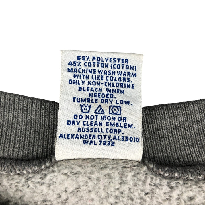 90'S Russell plain blank sweatshirt, men's M size, vintage cotton gray type Vintage Second Hand