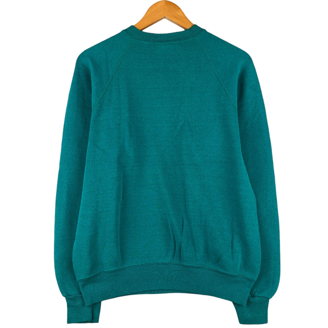 90'S Lee STURDY SWEATS Plain Blank Sweatshirt Trainer Made in USA Men's L Vintage cotton Emerald green Vintage Second Hand