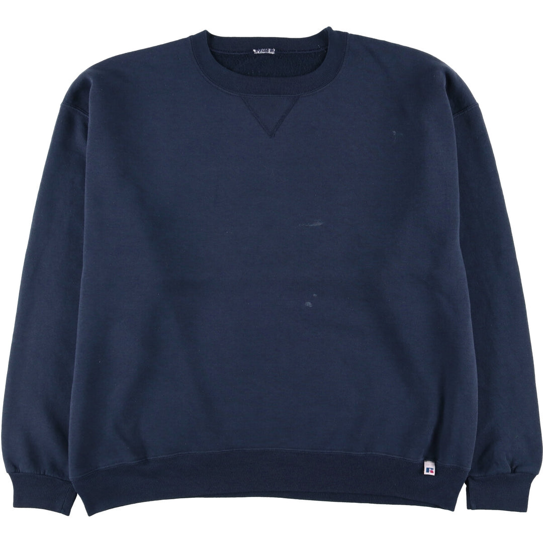 Russell Plain Blank Sweatshirt, Men's XL Size unclear navy blue type Vintage Second Hand