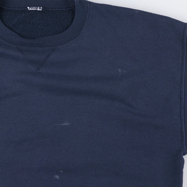 Russell Plain Blank Sweatshirt, Men's XL Size unclear navy blue type Vintage Second Hand