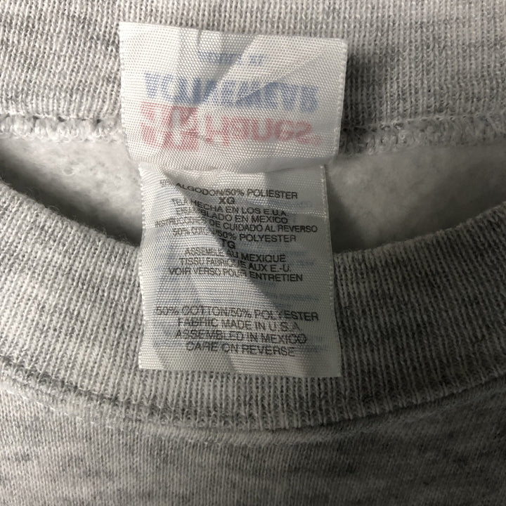 Vintage 90s-00'S Hanes ACTIVEWEAR plain blank sweatshirt, made in the USA, men's size XL cotton pale white type Vintage Second Hand