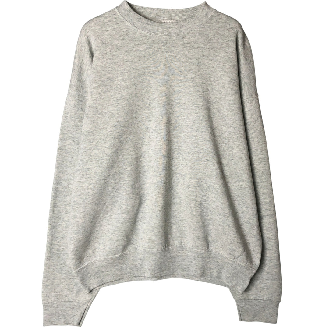 90'S BVD plain blank sweatshirt, sweatshirt, made in USA, men's XL size, vintage cotton pale white type Vintage Second Hand
