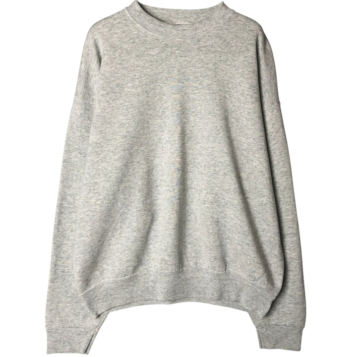 90'S BVD plain blank sweatshirt, sweatshirt, made in USA, men's XL size, vintage cotton pale white type Vintage Second Hand