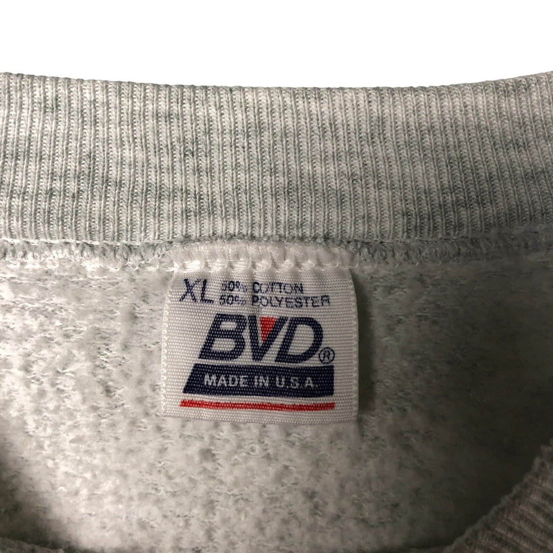 90'S BVD plain blank sweatshirt, sweatshirt, made in USA, men's XL size, vintage cotton pale white type Vintage Second Hand