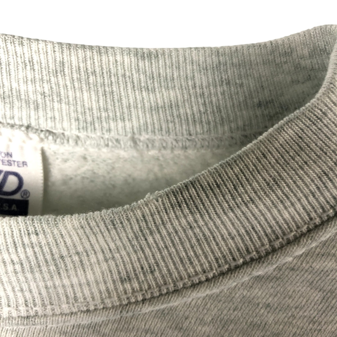 90'S BVD plain blank sweatshirt, sweatshirt, made in USA, men's XL size, vintage cotton pale white type Vintage Second Hand