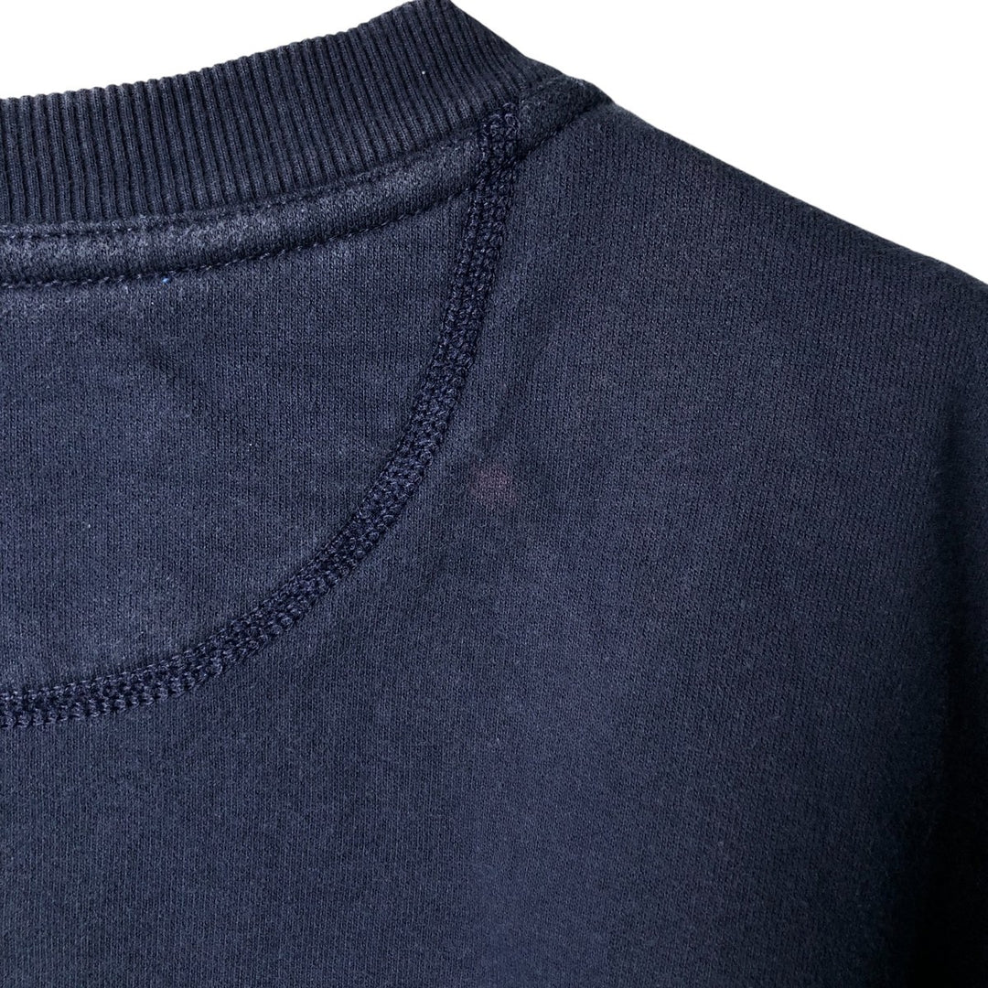 Vintage 90'S Russell PLUMA plain blank sweatshirt, size M, men's cotton navy blue type Vintage Second Hand