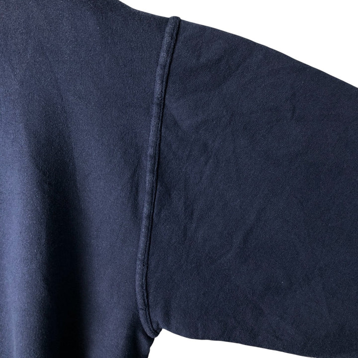 Vintage 90'S Russell PLUMA plain blank sweatshirt, size M, men's cotton navy blue type Vintage Second Hand