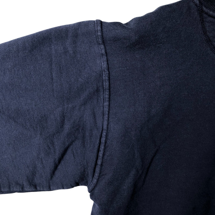 Vintage 90'S Russell PLUMA plain blank sweatshirt, size M, men's cotton navy blue type Vintage Second Hand