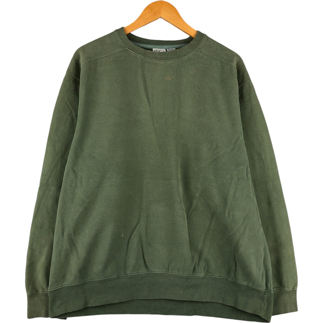 FIELD FG GEAR Vintage Men's Blank Sweatshirt (Size L) cotton green type yellow green Vintage Second Hand