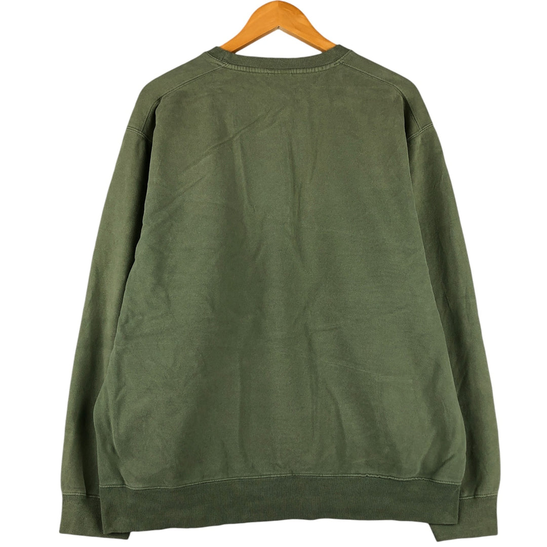 FIELD FG GEAR Vintage Men's Blank Sweatshirt (Size L) cotton green type yellow green Vintage Second Hand