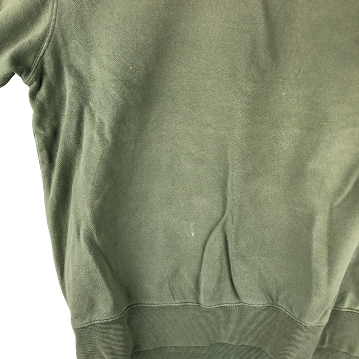 FIELD FG GEAR Vintage Men's Blank Sweatshirt (Size L) cotton green type yellow green Vintage Second Hand