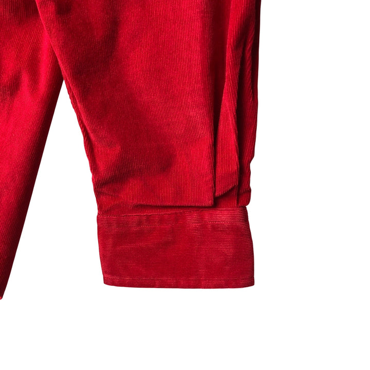 Ralph Lauren BLAKE long sleeve button down corduroy shirt, men's size M cotton red type Vintage Second Hand