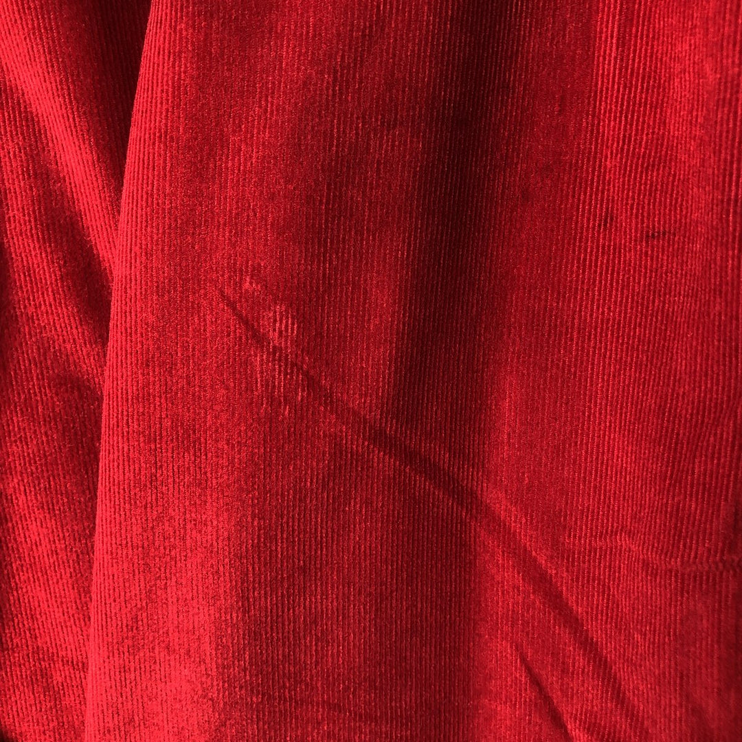 Ralph Lauren BLAKE long sleeve button down corduroy shirt, men's size M cotton red type Vintage Second Hand