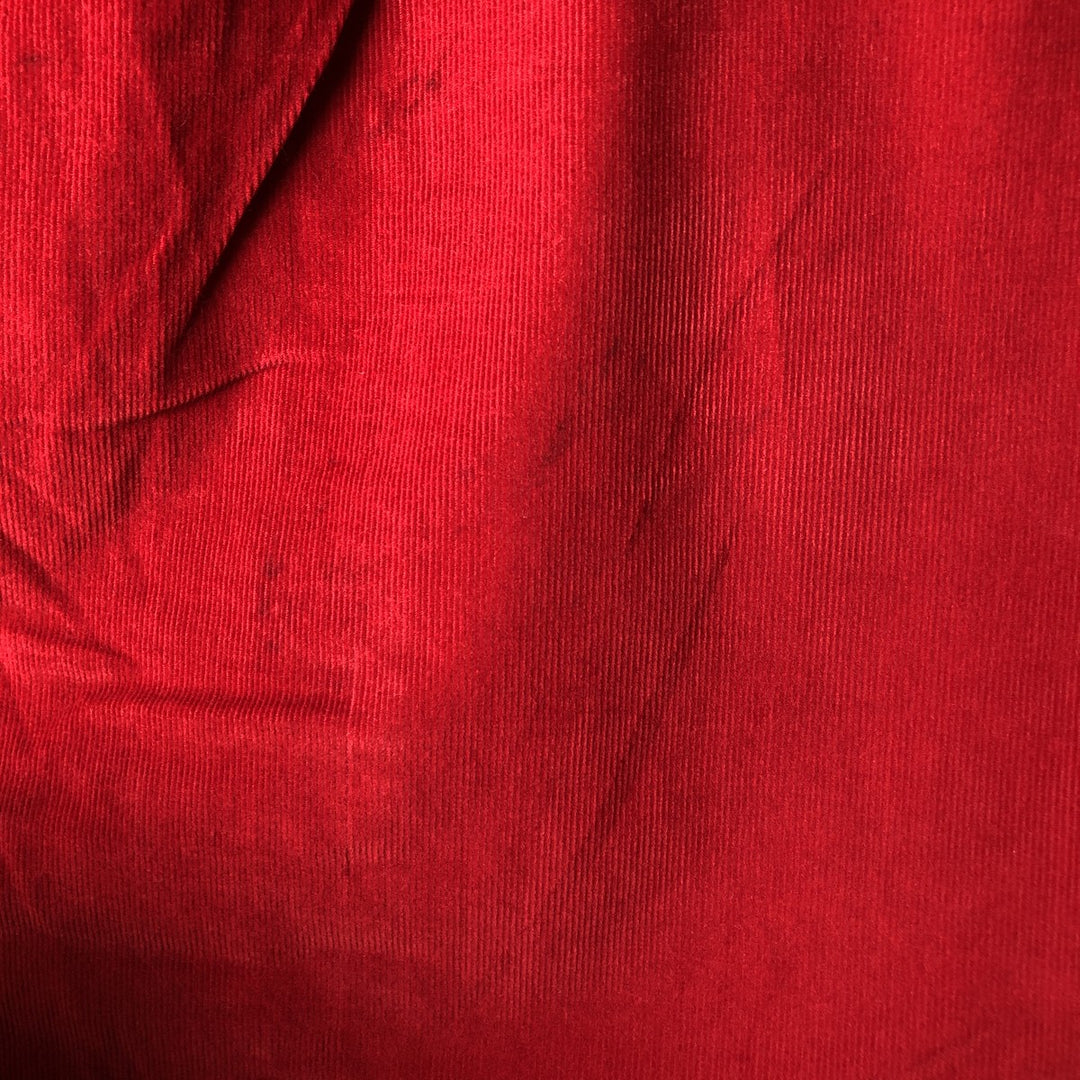 Ralph Lauren BLAKE long sleeve button down corduroy shirt, men's size M cotton red type Vintage Second Hand