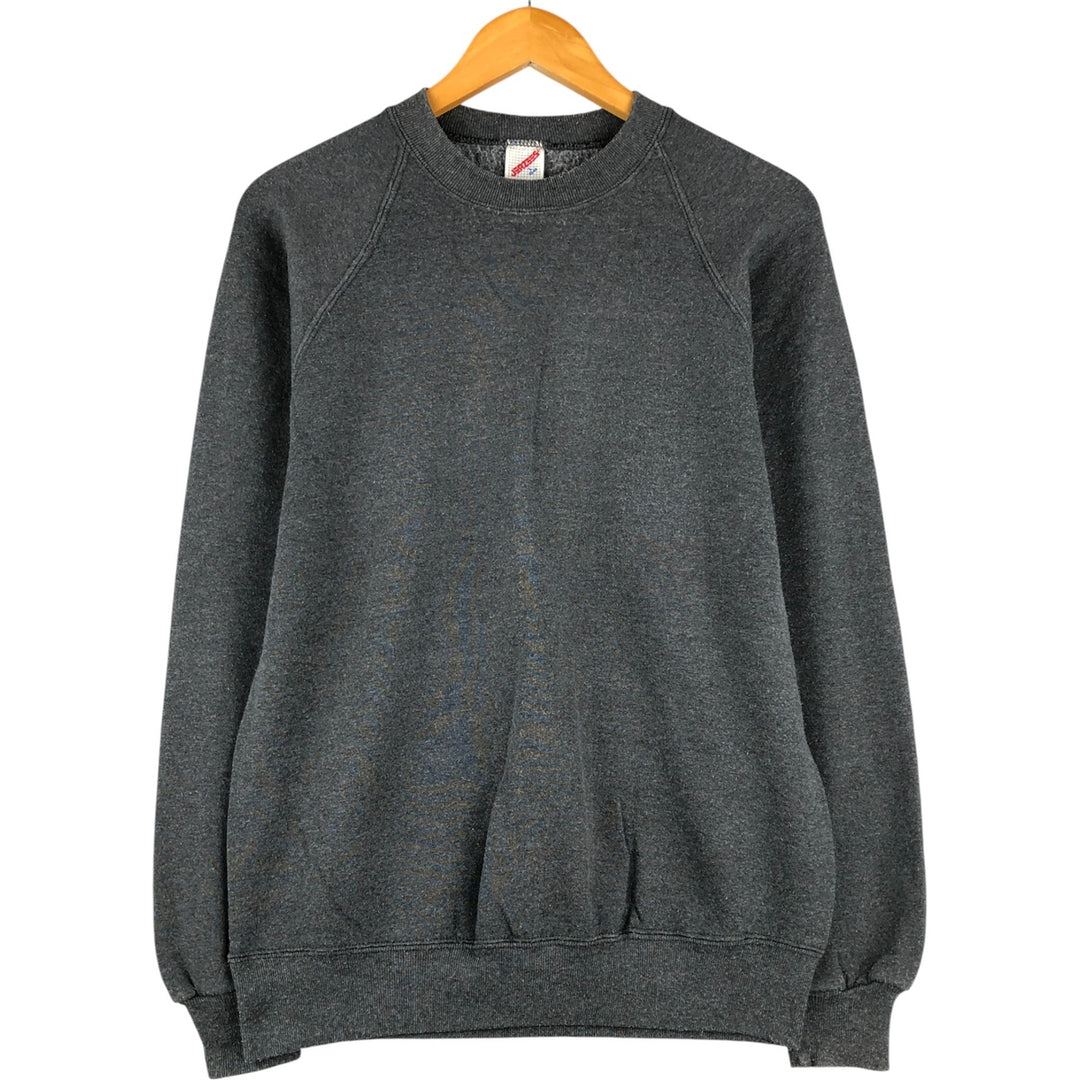80s-90'S Jerzees Plain Blank Sweatshirt Trainer Made in USA Men's Size L Vintage cotton gray type Vintage Second Hand