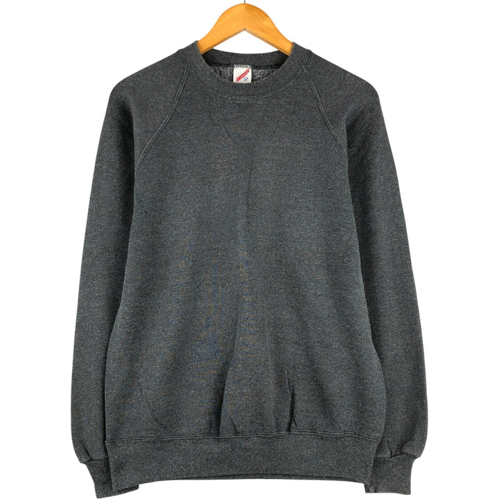 80s-90'S Jerzees Plain Blank Sweatshirt Trainer Made in USA Men's Size L Vintage cotton gray type Vintage Second Hand