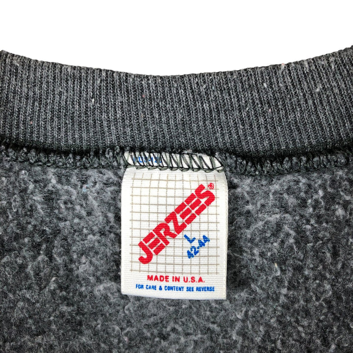 80s-90'S Jerzees Plain Blank Sweatshirt Trainer Made in USA Men's Size L Vintage cotton gray type Vintage Second Hand